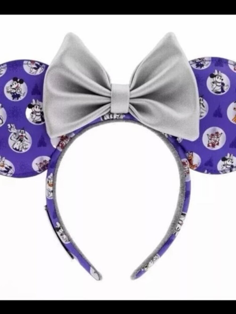Disney Parks Loungefly Platinum Headband Minnie Ears